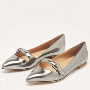 Marc by Marc Jacobs Silver Leather Ballet Flats size 36